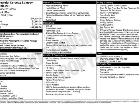 Used 2023 Chevrolet Corvette Stingray Preferred Conv w/ 2LT image 6