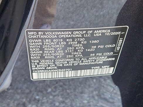 Used 2021 Volkswagen Atlas SE w/ Panoramic Sunroof Package image 10