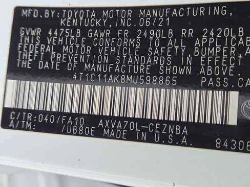 Used 2021 Toyota Camry LE w/ Carpet Mat Package (TMS) image 32