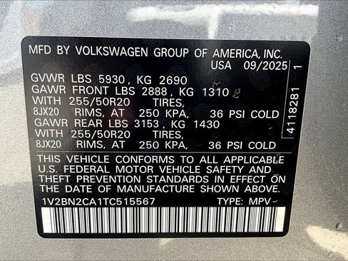 New 2026 Volkswagen Atlas SEL image 18