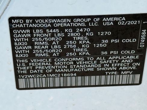 Used 2021 Volkswagen Atlas Cross Sport SE FWD image 27