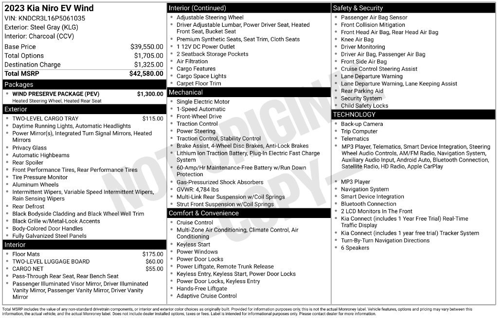 Used 2023 Kia Niro Wind w/ Wind Preserve Package FWD image 18