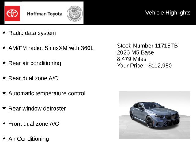 Used 2026 BMW M5 w/ Executive Package AWD/4WD image 20