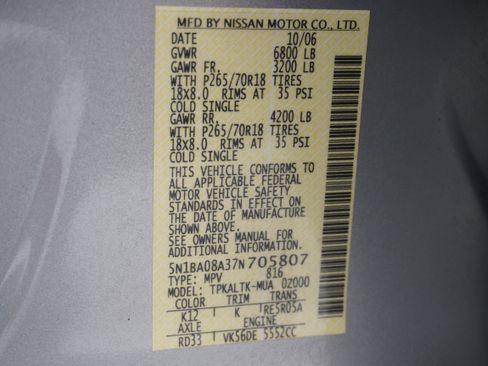 Used 2007 Nissan Armada SE w/ Bose Pkg RWD image 28