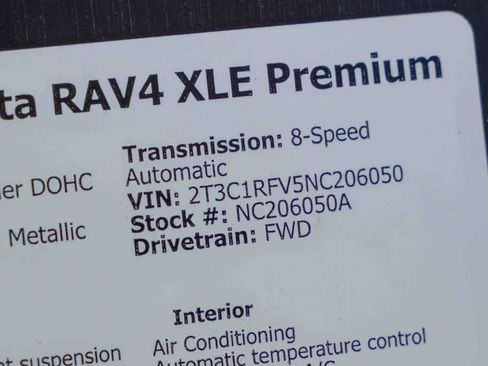 Used 2022 Toyota RAV4 XLE Premium FWD image 22