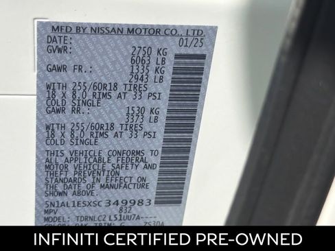 Certified 2025 INFINITI QX60 Pure image 27