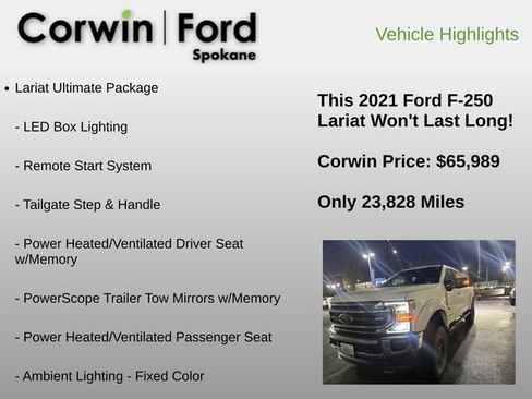 Used 2021 Ford F250 Lariat w/ Lariat Ultimate Package image 12