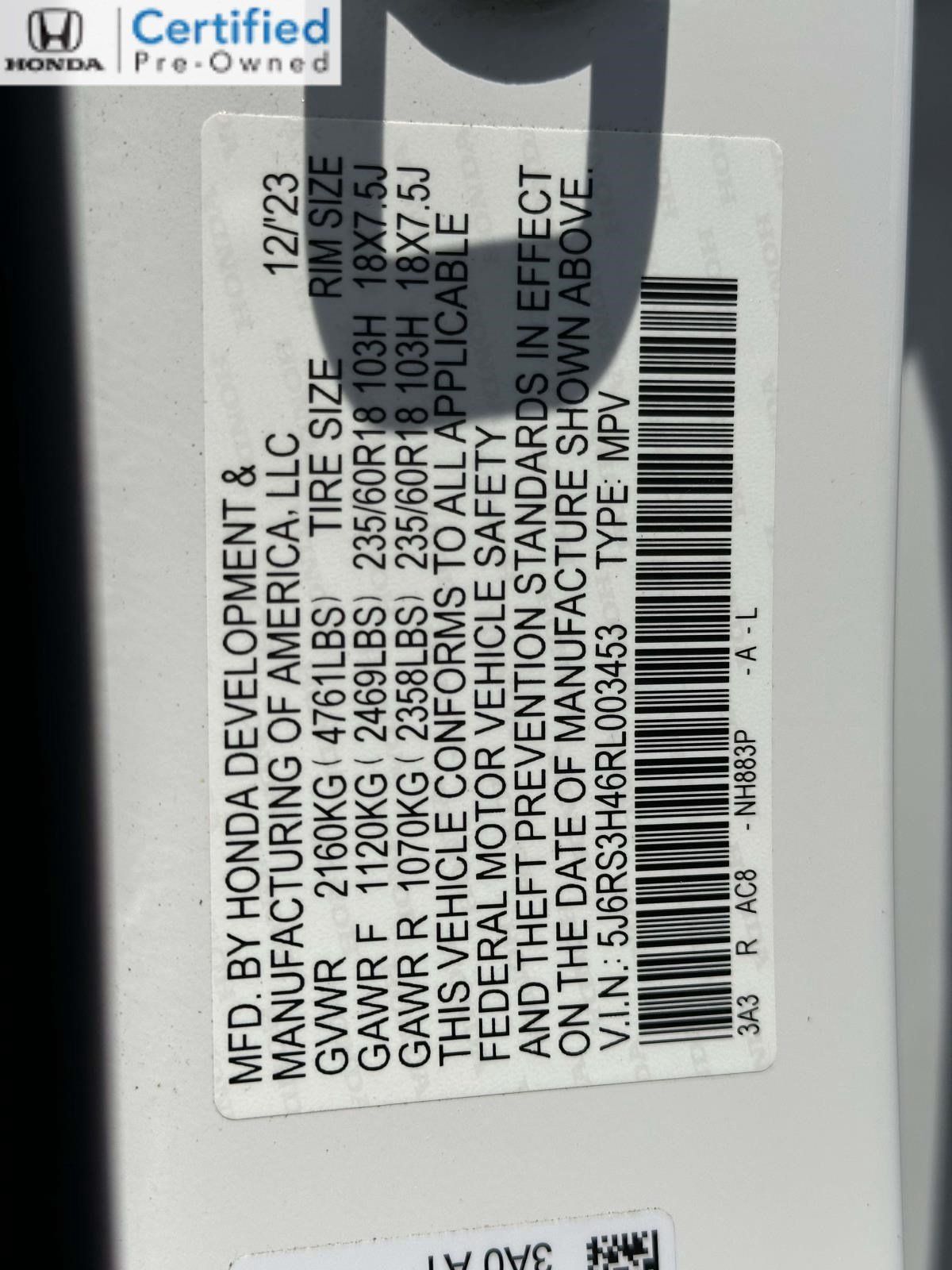 Certified 2024 Honda CR-V EX image 29
