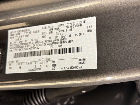 New 2026 Ford F150 XLT w/ Equipment Group 302A MID AWD/4WD image 17