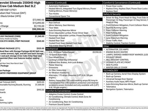 Certified 2025 Chevrolet Silverado 2500 High Country w/ Technology Package image 42