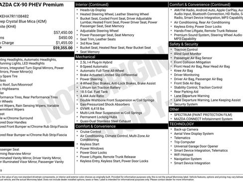 Certified 2024 MAZDA CX-90 Plug-In Hybrid w/ Premium Plus AWD/4WD image 27