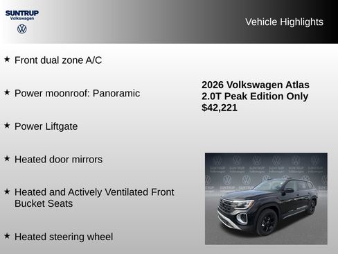Used 2026 Volkswagen Atlas Peak Edition AWD/4WD image 7