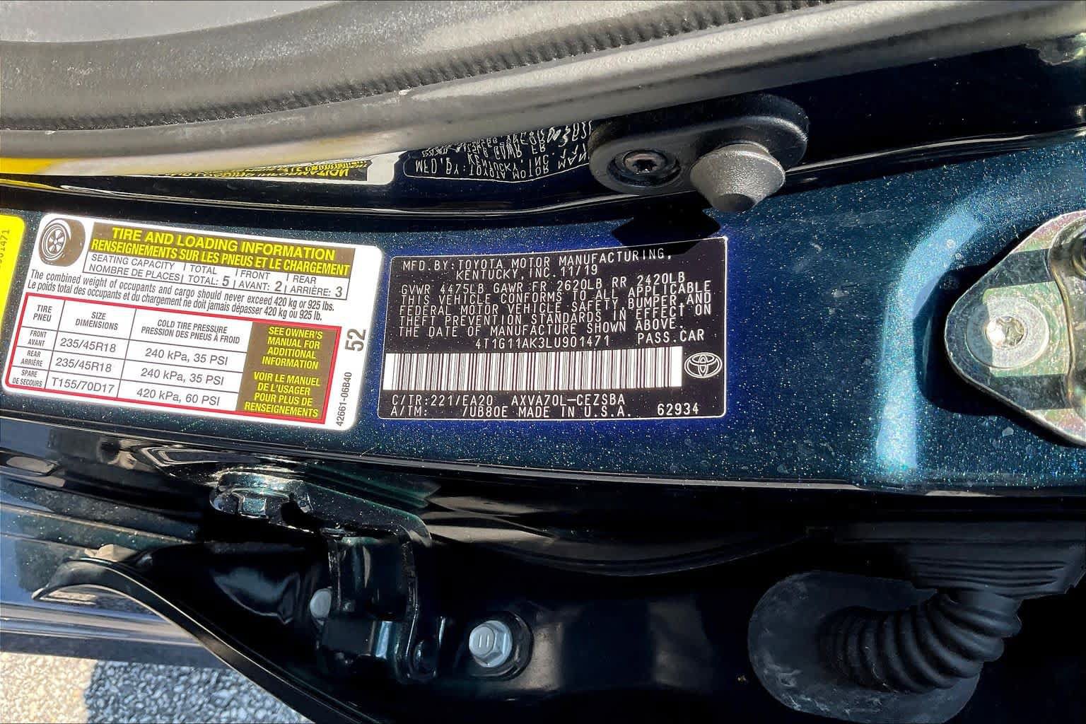 Used 2020 Toyota Camry SE FWD image 32