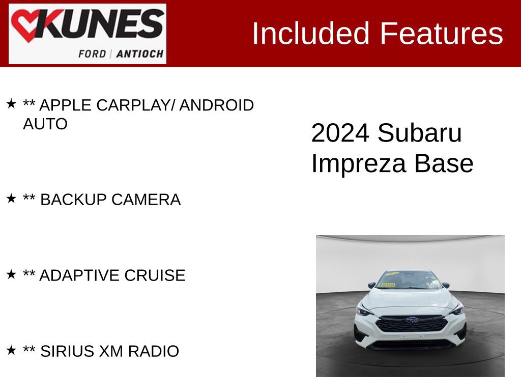Used 2024 Subaru Impreza 2.0i AWD/4WD image 3