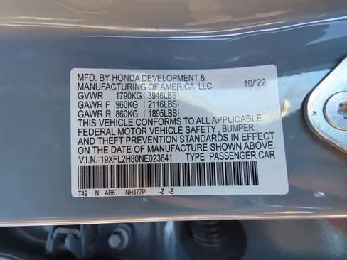 Certified 2022 Honda Civic Sport image 25