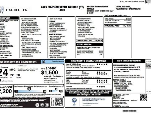 Used 2025 Buick Envision Sport Touring AWD/4WD image 6