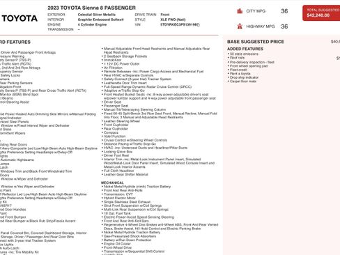 Used 2023 Toyota Sienna XLE image 4