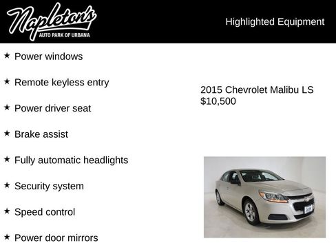 Used 2015 Chevrolet Malibu LS image 15