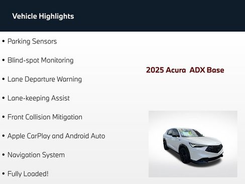 Used 2025 Acura ADX A-Spec AWD/4WD image 68