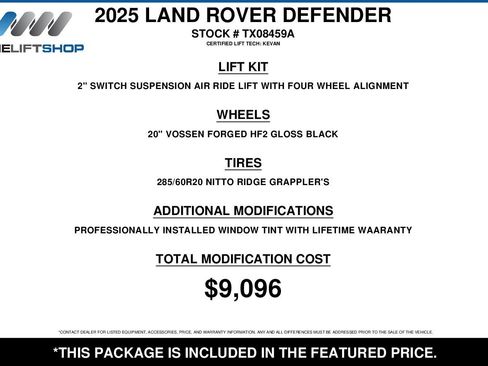 Used 2025 Land Rover Defender 110 X-Dynamic SE image 2