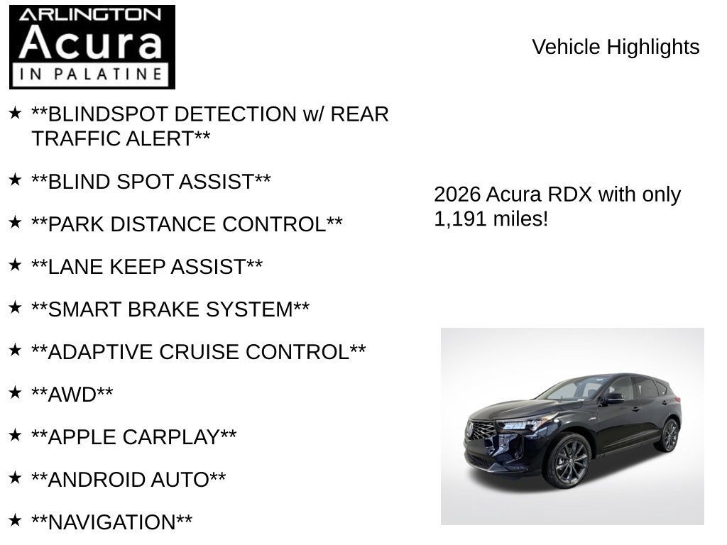 Used 2026 Acura RDX w/ Advance Package AWD/4WD image 7