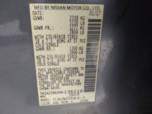 Used 2017 Nissan Murano S w/ Navigation Package FWD image 33