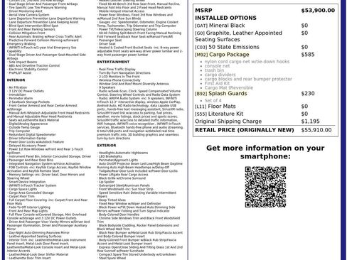Used 2022 INFINITI QX60 Luxe w/ Cargo Package FWD image 55