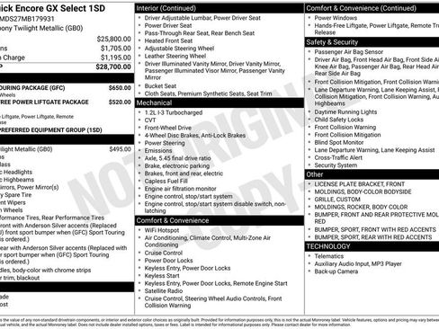 Used 2021 Buick Encore GX Select w/ Sport Touring Package image 25