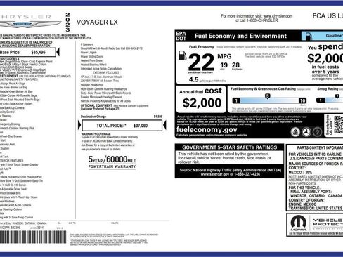 Used 2023 Chrysler Voyager LX FWD image 7