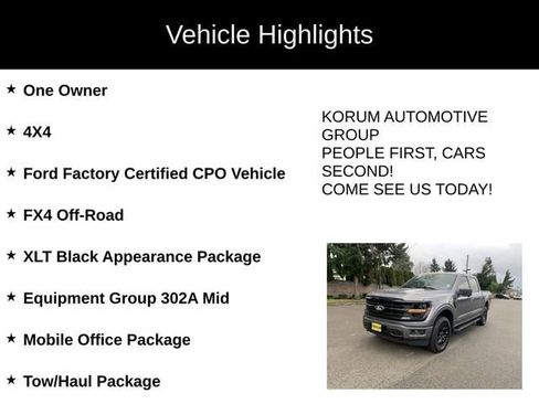 Certified 2024 Ford F150 XLT w/ Equipment Group 302A MID image 4