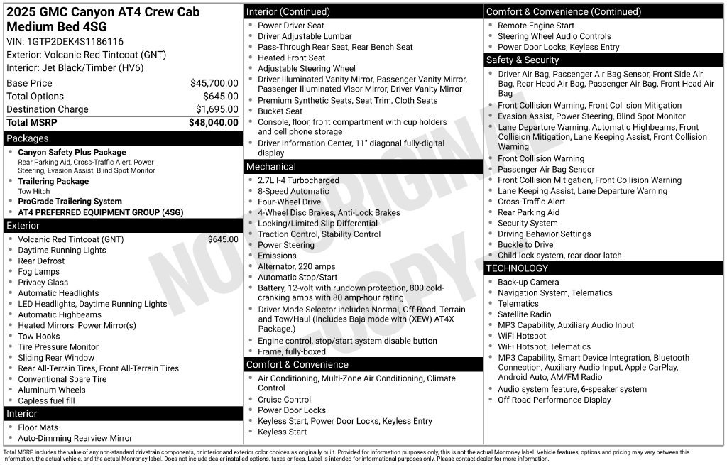 Used 2025 GMC Canyon AT4 AWD/4WD image 5