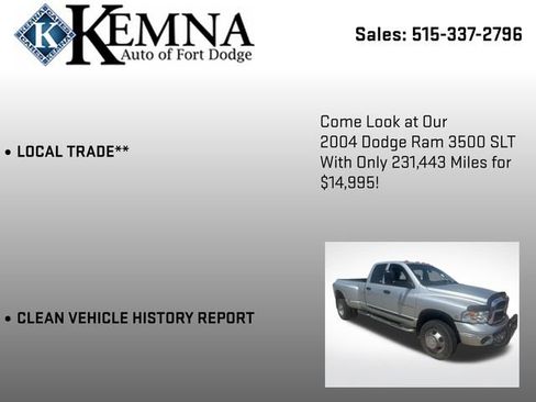Used 2004 Dodge Ram 3500 Truck SLT w/ Trailer Tow Group image 3