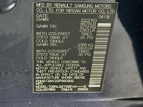 Used 2016 Nissan Rogue SV AWD/4WD image 12