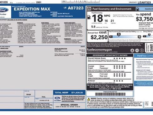 Used 2020 Ford Expedition Max Limited AWD/4WD image 7