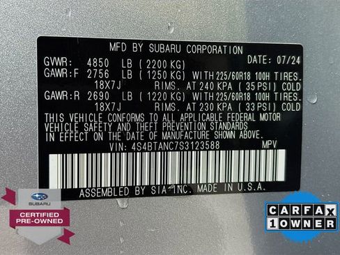 Certified 2025 Subaru Outback Limited image 33