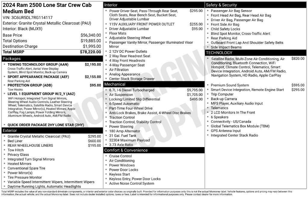 Used 2024 RAM 2500 Lone Star w/ Towing Technology Group AWD/4WD image 5
