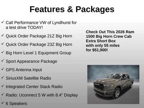 Used 2026 RAM 1500 Big Horn AWD/4WD image 4