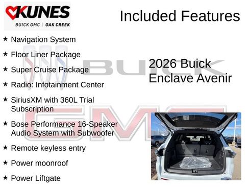 New 2026 Buick Enclave Avenir w/ Super Cruise Package image 2