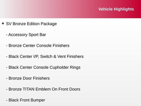 Used 2024 Nissan Titan SV w/ SV Bronze Edition Package RWD image 8