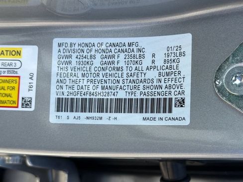 Used 2025 Honda Civic Sport Touring image 30