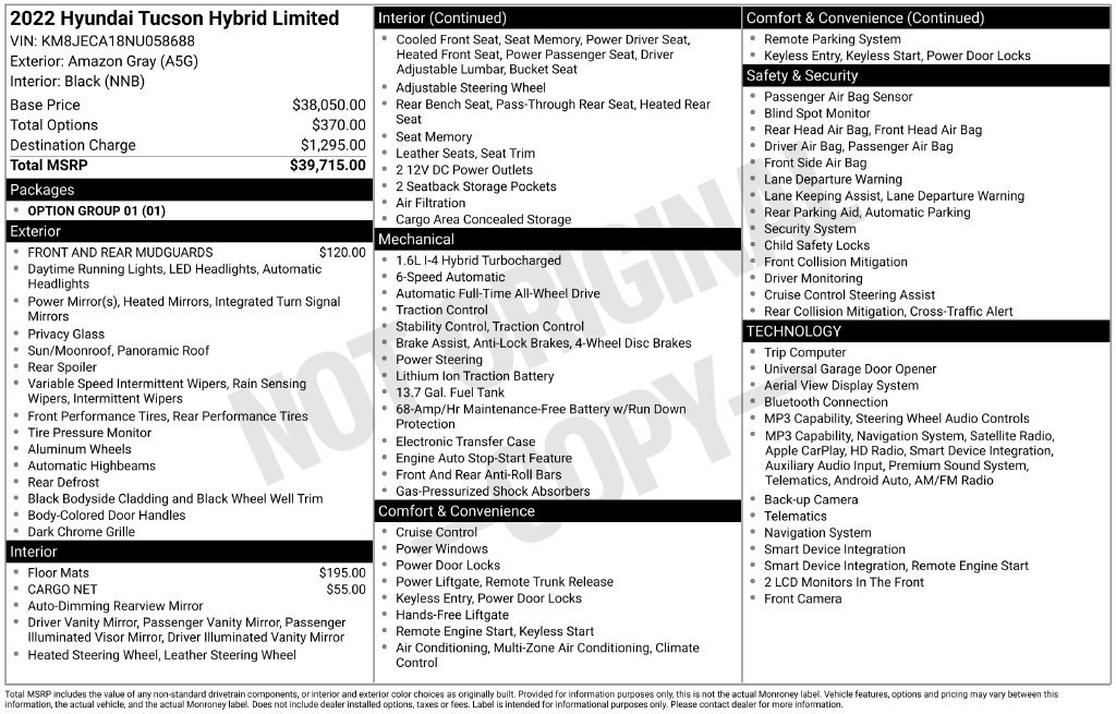 Used 2022 Hyundai Tucson Limited AWD/4WD image 2