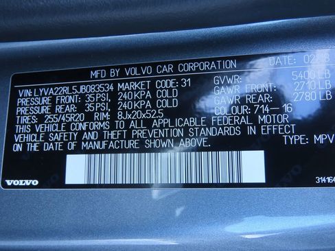 Used 2018 Volvo XC60 T6 Inscription w/ Luxury Seat Package AWD/4WD image 21