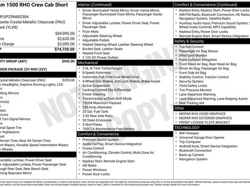 Used 2025 RAM 1500 RHO w/ Bed Utility Group image 3