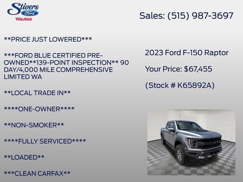 Used 2023 Ford F150 Raptor AWD/4WD image 8