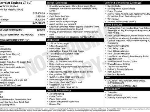 Used 2022 Chevrolet Equinox LT w/ LPO, Floor Liner Package image 8