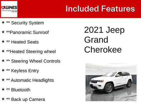 Certified 2021 Jeep Grand Cherokee Limited w/ Sun & Sound Group AWD/4WD image 5