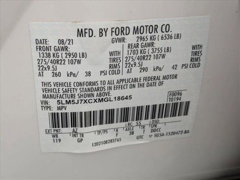 Used 2021 Lincoln Aviator Reserve w/ Equipment Group 210A image 25