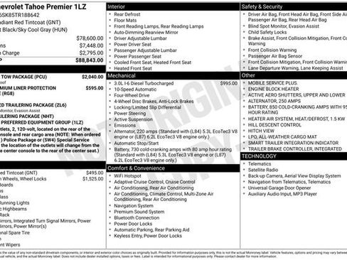 New 2026 Chevrolet Tahoe Premier w/ Sun And Tow Package AWD/4WD image 4