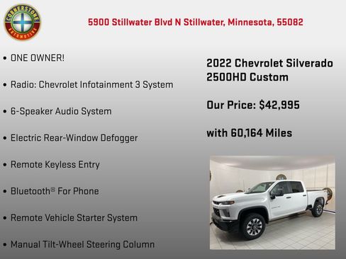 Used 2022 Chevrolet Silverado 2500 Custom w/ Custom Convenience Package AWD/4WD image 25