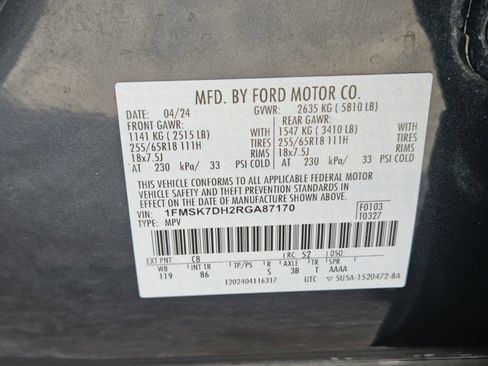 Certified 2024 Ford Explorer XLT image 35